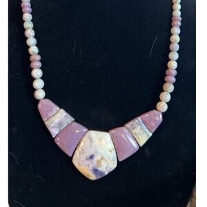 Jay King Sterling Pink Opal Phosphosiderite Necklace